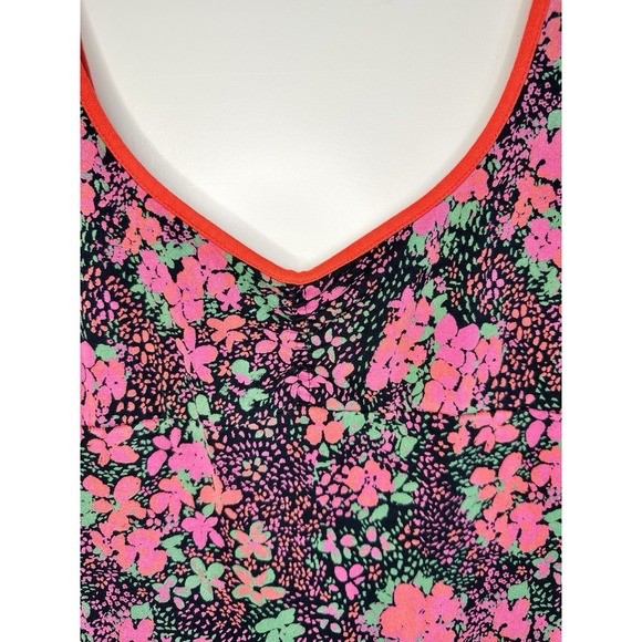 Free People Clementine Floral Midi Dress M Pink Green Slit Sweetheart 90s Boho - Picture 7 of 16